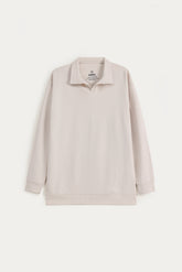 Oversized Knitted Full Polo - Ivory